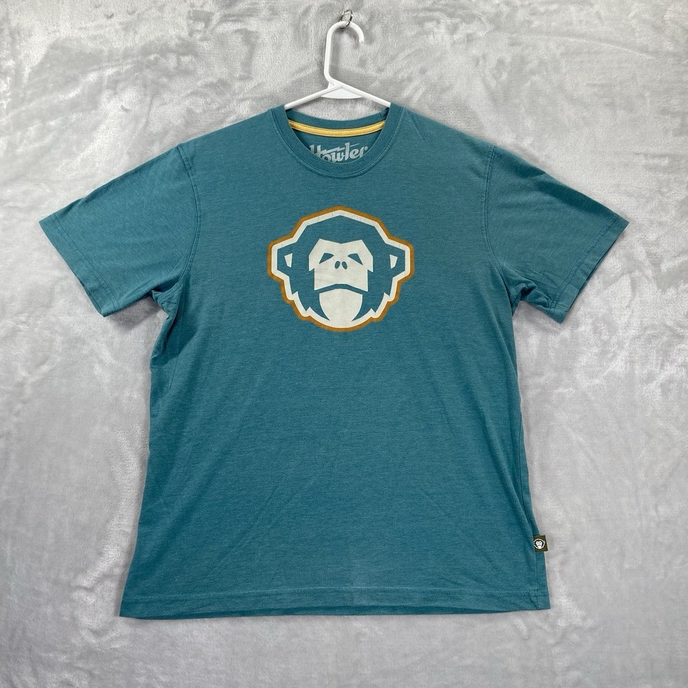 Howler Brothers T-Shirt men's Medium Graphic Monkey Head Crew Neck Outdoor Bros